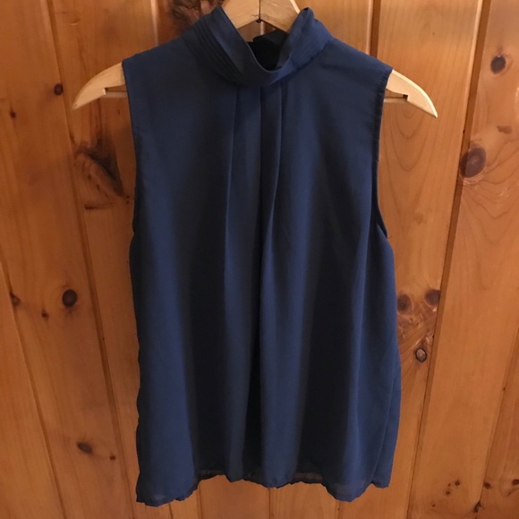 3/$20 Navy High Neck Tank Top - Picture 1 of 7